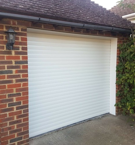Insulated white roller garage - insulated,